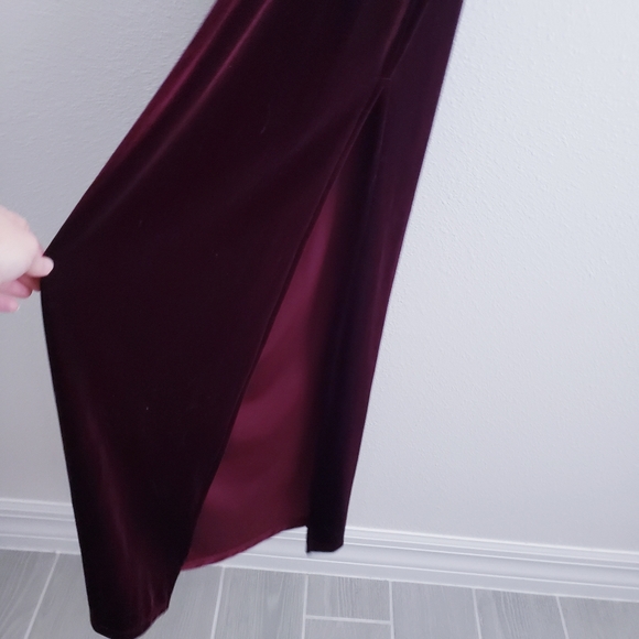 Lulu's Crazy Over You Burgundy Velvet Racerback Maxi Dress - Picture 5 of 10